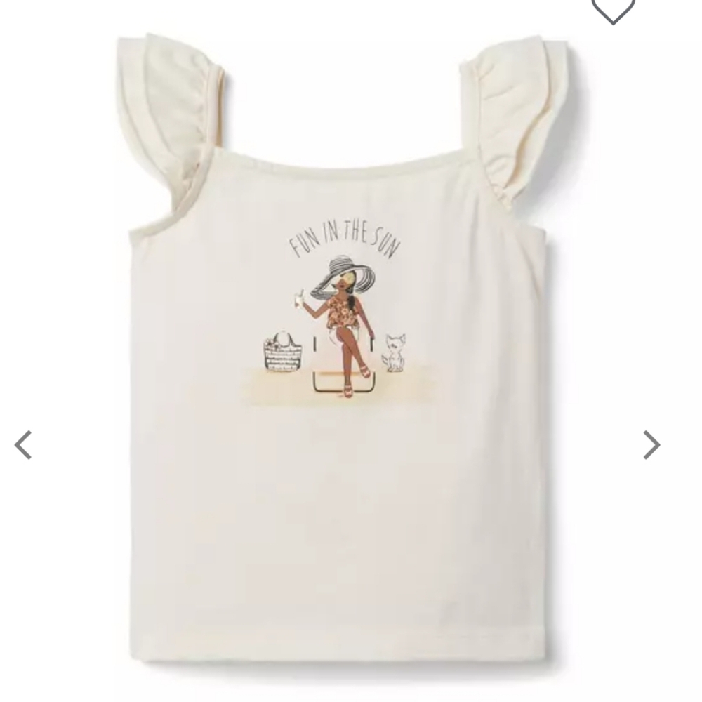 Janie and Jack Fun in the Sun Ruffle Sleeve Top 12-18 months